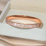 Elegant Classic Crystal Cuff Bangles