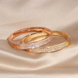 Elegant Classic Crystal Cuff Bangles