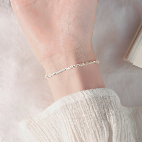 New 925 Sterling Silver Gypsophila Adjustable Bracelet