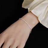 New 925 Sterling Silver Gypsophila Adjustable Bracelet