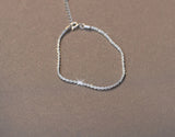 New 925 Sterling Silver Gypsophila Adjustable Bracelet