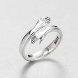 New Romantic Hand with Love Hug Rings