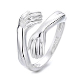 New Romantic Hand with Love Hug Rings