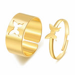 Punk Hiphop Geometric Butterfly Rings