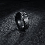 Men's Ring Stainless Steel  Black Color Jesus Cross Ring