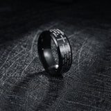 Men's Ring Stainless Steel  Black Color Jesus Cross Ring