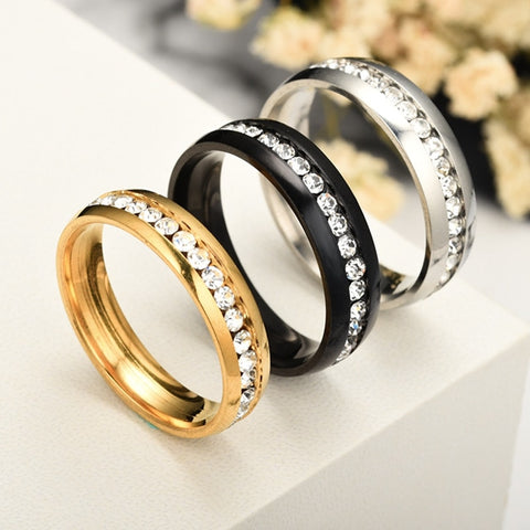 4mm Bling CZ Stones Ring