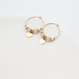 Heart Pendant Earrings Gold