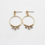 Heart Pendant Earrings Gold