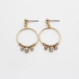 Heart Pendant Earrings Gold