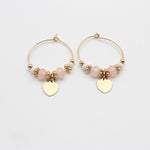 Heart Pendant Earrings Gold