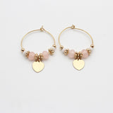 Heart Pendant Earrings Gold