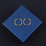 1pc Punk Rock Titanium Stainless Steel Circle Hoop Earrings