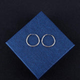 1pc Punk Rock Titanium Stainless Steel Circle Hoop Earrings