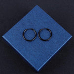 1pc Punk Rock Titanium Stainless Steel Circle Hoop Earrings