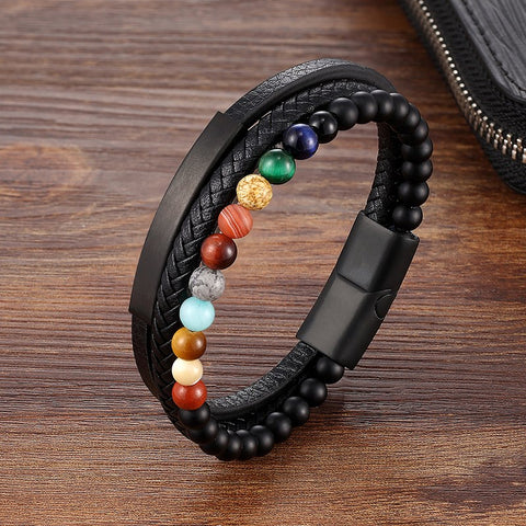 2021 New 6MM Natural Stone Men Bracelet